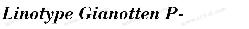 Linotype Gianotten P字体转换